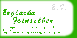 boglarka feinsilber business card